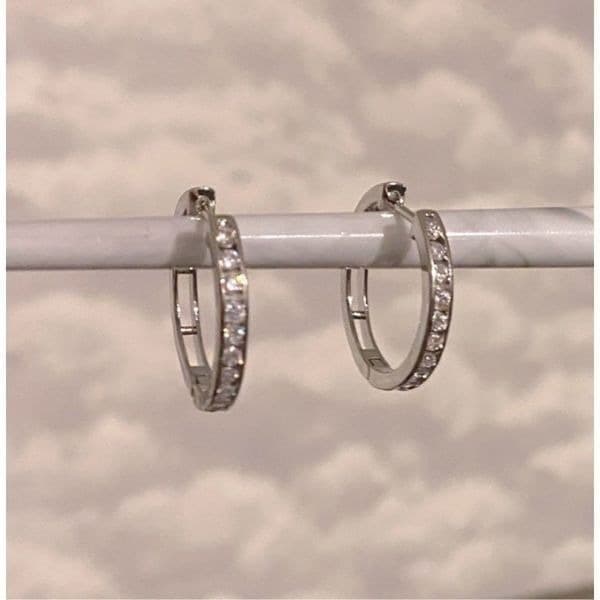 The Dramatic Hoop in cubic zirconia in 925 - Thumbnail 4