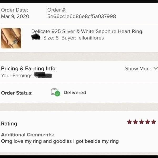 The Best seller Delicate 925 Silver & CZ Heart Ring sz 6 - Thumbnail 4