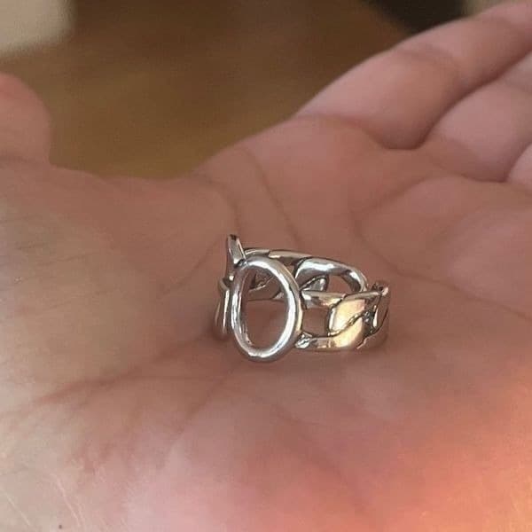 The GO Ring statement retro adjustable 925 silver - Thumbnail 11