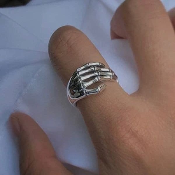 The Halloween Skeleton Ring in 925 - Thumbnail 5