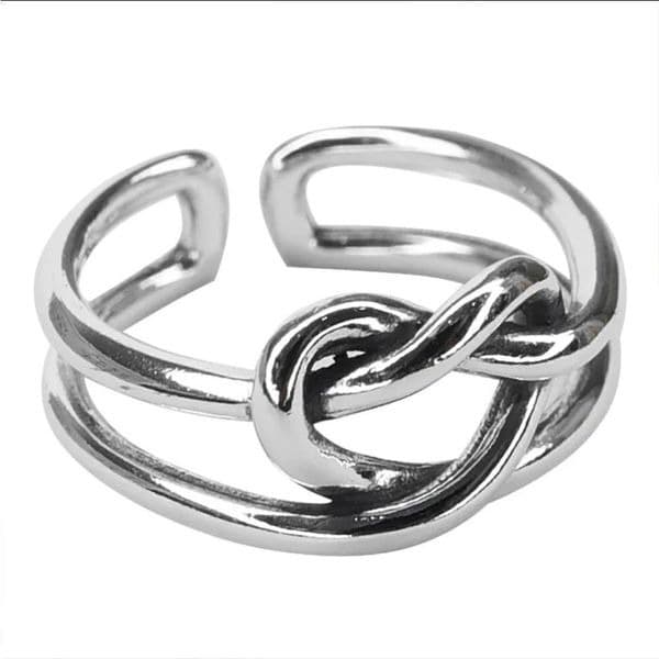 The Infinity Wire adjustable Ring in 925 Silver - Image 1