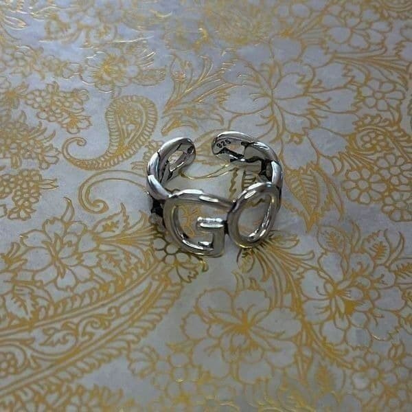 The GO Ring statement retro adjustable 925 silver - Thumbnail 7