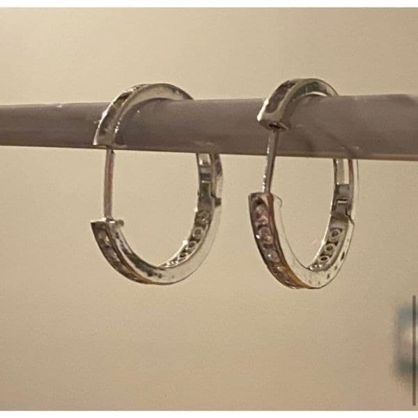 The Dramatic Hoop in cubic zirconia in 925 - Thumbnail 7