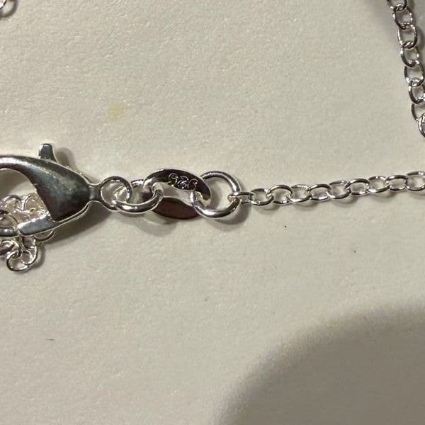 Dazzling Infinity Silver Necklace with lab created stones - Thumbnail 8