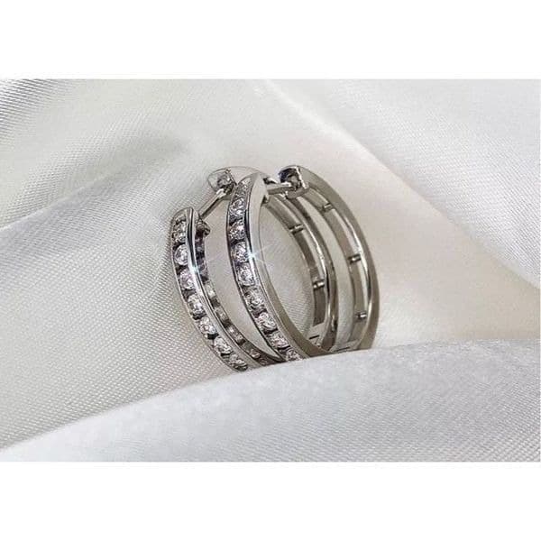 The Dramatic Hoop in cubic zirconia in 925 - Thumbnail 9