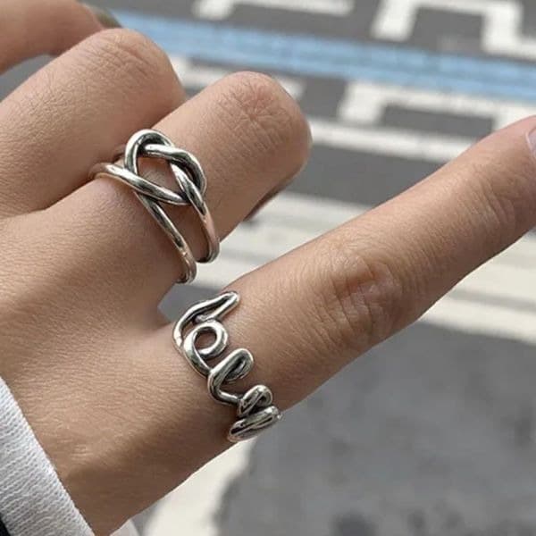 The Infinity Wire adjustable Ring in 925 Silver - Thumbnail 6