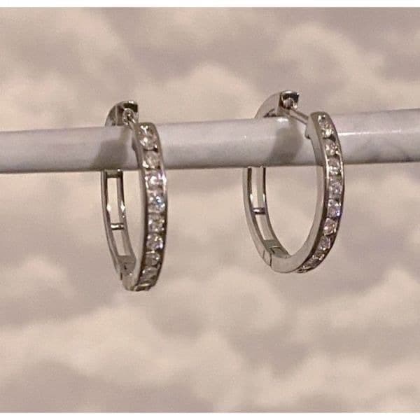 The Dramatic Hoop in cubic zirconia in 925 - Thumbnail 3