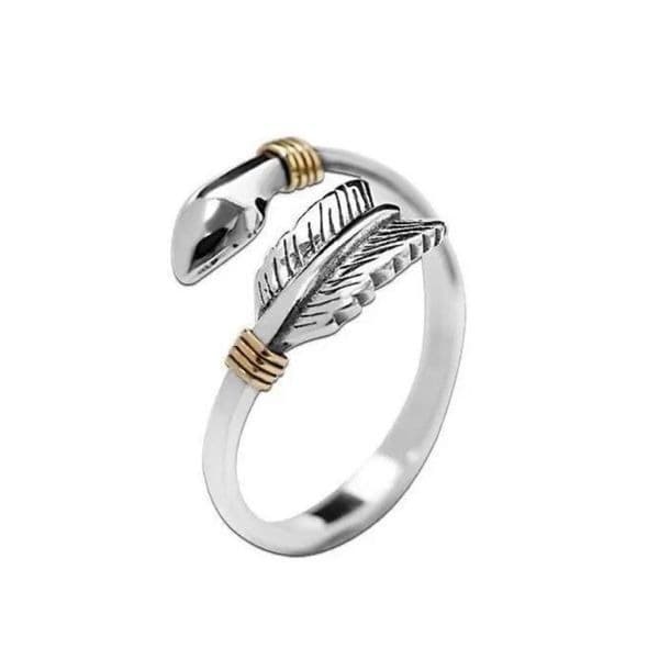 Two tone arrow ring in sterling silver - Thumbnail 2