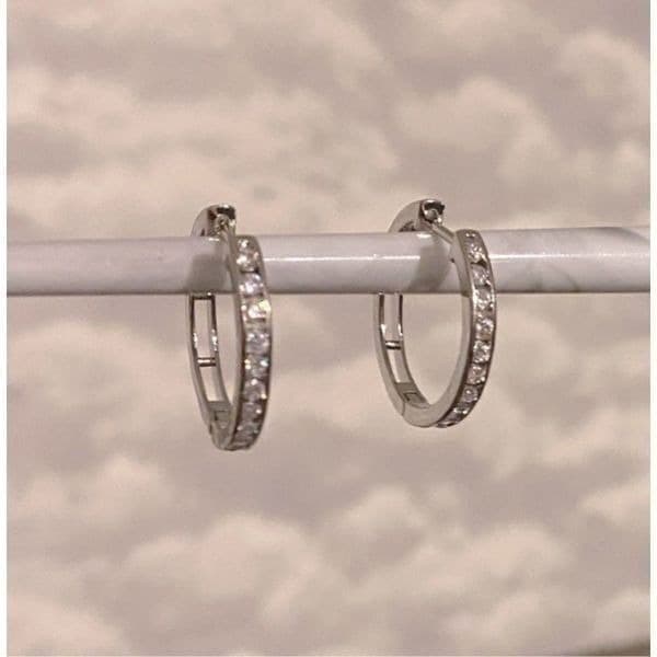 The Dramatic Hoop in cubic zirconia in 925 - Thumbnail 5