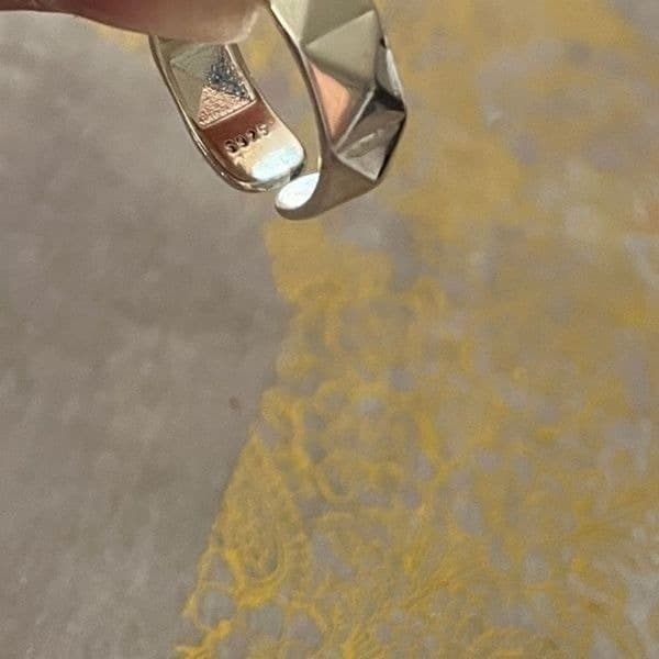 - The Minimalist Punk ring, adjustable 925 ring - Thumbnail 7
