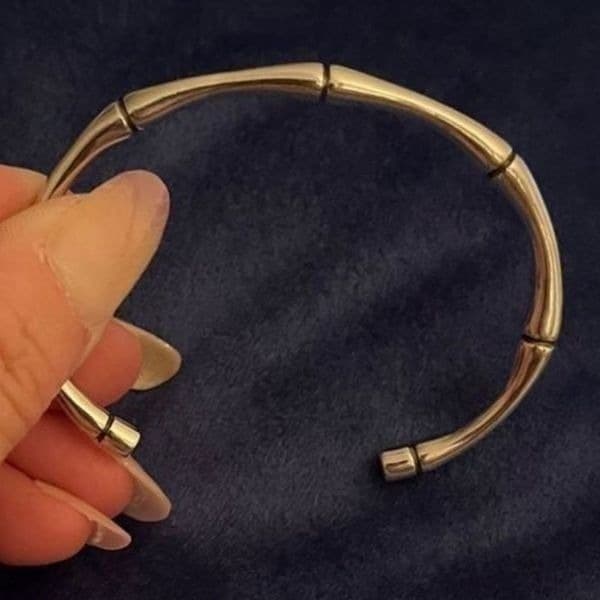 The Bamboo II Cuff Bracelet in 925 silver - Thumbnail 4