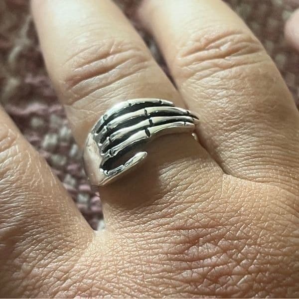 The Halloween Skeleton Ring in 925 - Thumbnail 2