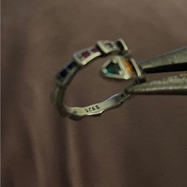 The Multi-Colored Serpent Ring in 925 silver - Thumbnail 3
