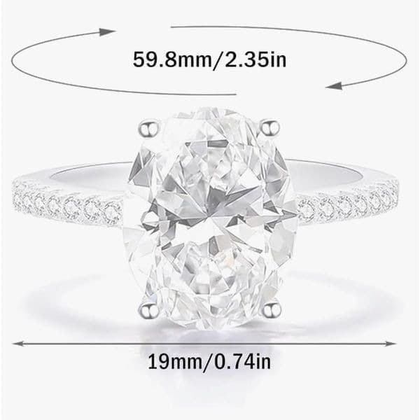 The Oval Glorious Day Engagement ring in 925 silver sz 6 - Thumbnail 3