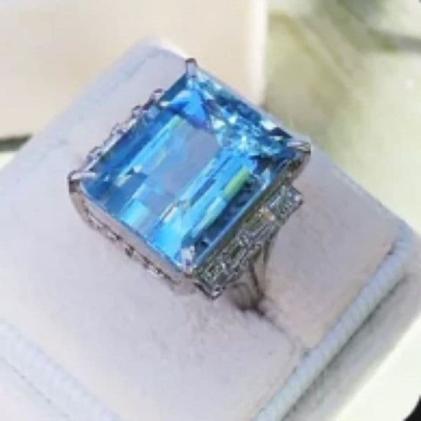 The Great Blue Ring in 925 silver sz 6 - Thumbnail 4