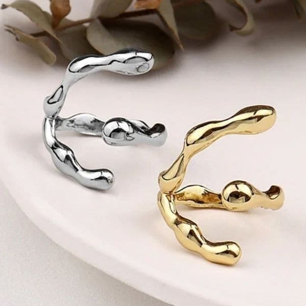 The Crawling Ring adjustable in 925 Gold plated - Thumbnail 2
