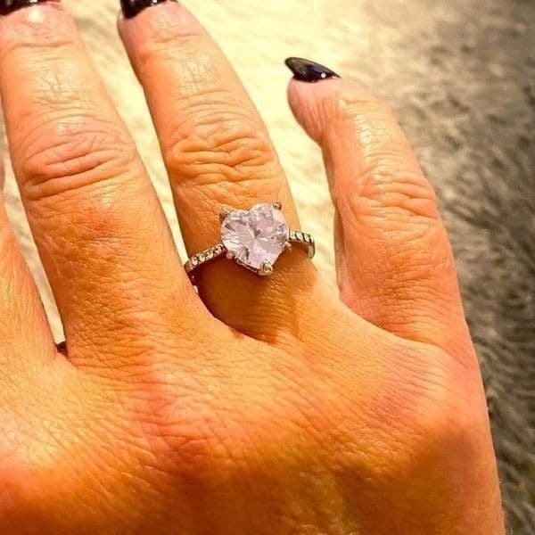 The Best seller Delicate 925 Silver & CZ Heart Ring sz 10 - Thumbnail 10