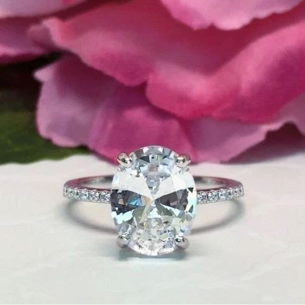 The Oval Glorious Day Engagement ring in 925 silver sz 6 - Thumbnail 5