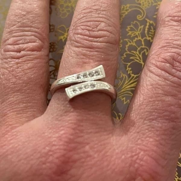 The Tibetan Bypass Ring adjustable w cubic zirconia - Thumbnail 4