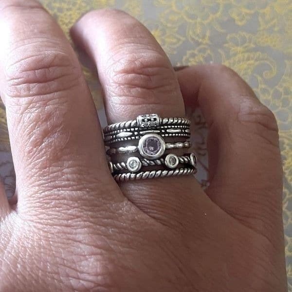 The Queen Aria Ring in 925 silver and cubic zirconia - Thumbnail 2
