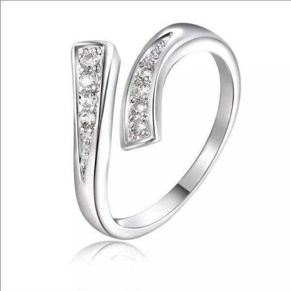 The Tibetan Bypass Ring adjustable w cubic zirconia - Thumbnail 3