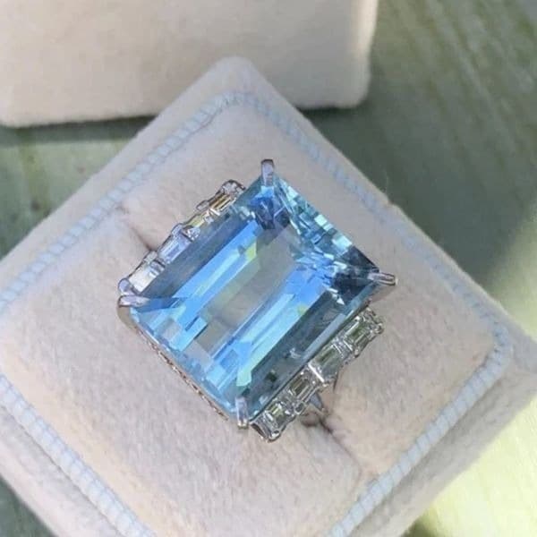 The Great Blue Ring in 925 silver sz 6 - Thumbnail 2