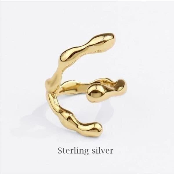 The Fascinating Ring in 14k yellow gold over 925 silver adjustable - Thumbnail 3