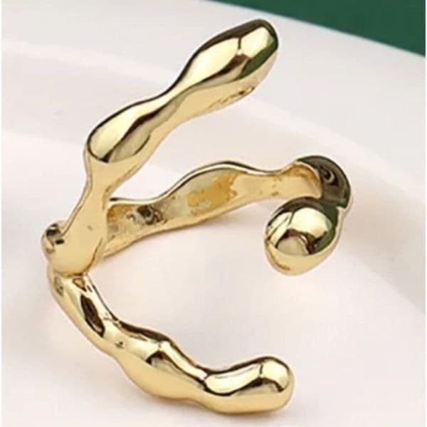 The Fascinating Ring in 14k yellow gold over 925 silver adjustable - Thumbnail 5