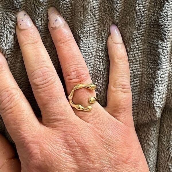 The Fascinating Ring in 14k yellow gold over 925 silver adjustable - Thumbnail 4