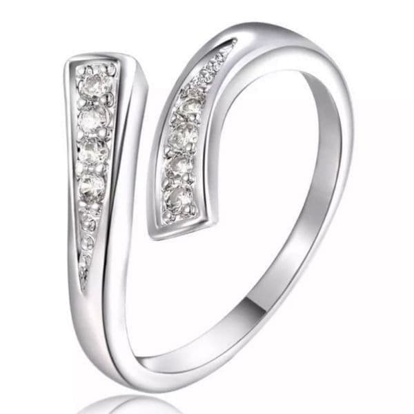 The Tibetan Bypass Ring adjustable w cubic zirconia - Thumbnail 4