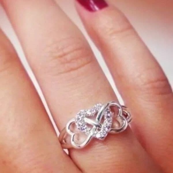 The Infinite Heart luxury ring in 925 and cubic zirconia - Image 1