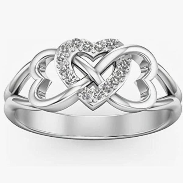The Infinite Heart luxury ring in 925 and cubic zirconia - Thumbnail 6