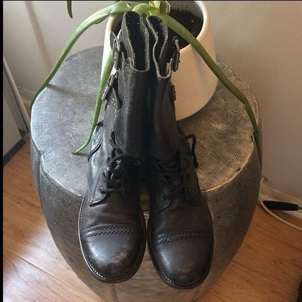All Saints Damisi Black Combat Moto Boots - Thumbnail 2