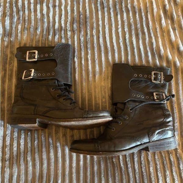 All Saints Damisi Black Combat Moto Boots - Thumbnail 4