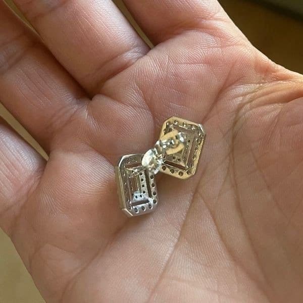 The Show Stopper Rectangular Cubic Zirconia and 925 earrings - Thumbnail 8