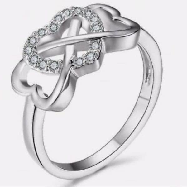The Infinite Heart luxury ring in 925 and cubic zirconia - Thumbnail 5
