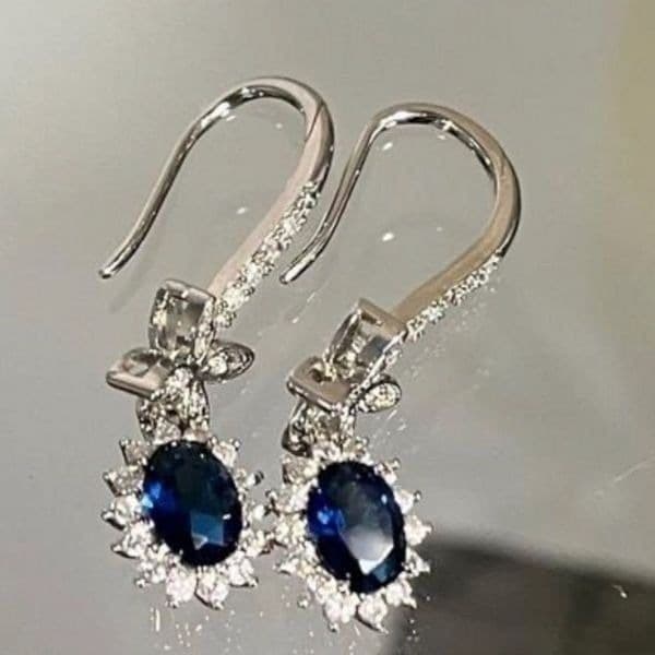 The Super Star zircon and 925 drop dangle earrings - Thumbnail 2
