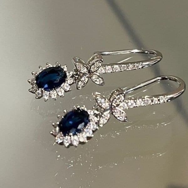 The Super Star zircon and 925 drop dangle earrings - Thumbnail 4