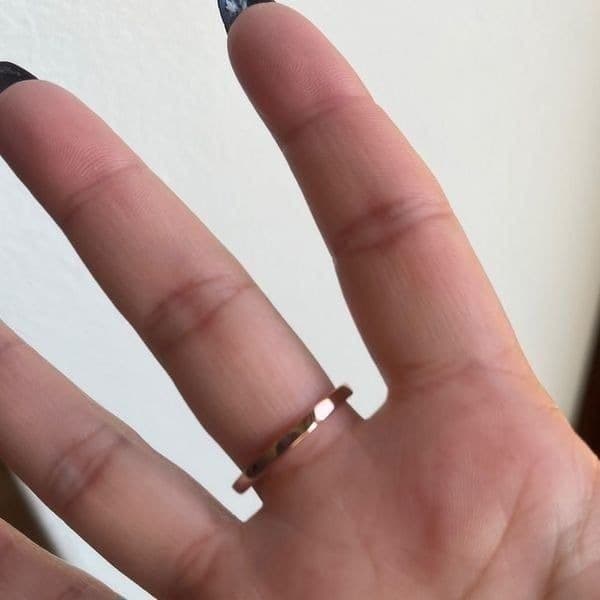 The Starry Night Sterling Silver adjustable ring w rose gold plating - Thumbnail 5