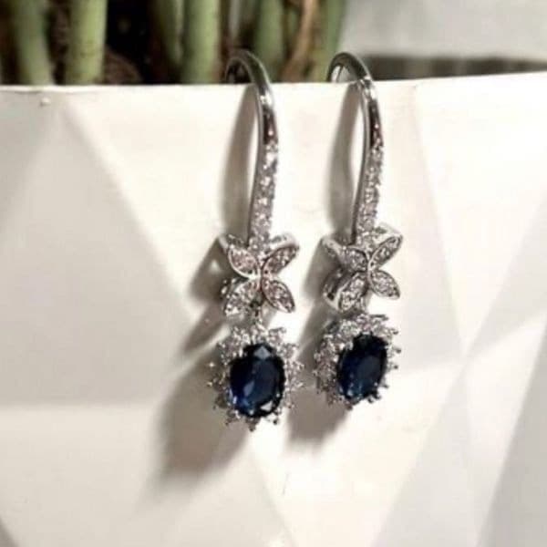 The Super Star zircon and 925 drop dangle earrings - Thumbnail 3