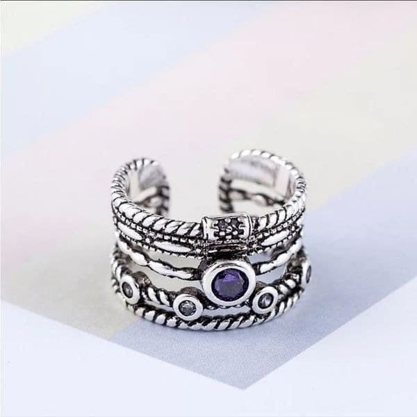 The Queen Ring in 925 silver and cubic zirconia - Image 1