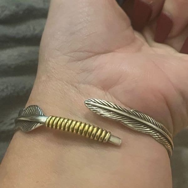 The Flirty Feather adjustable sterling silver ring. - Thumbnail 6