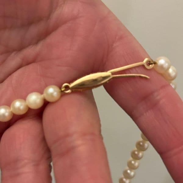 White Pearl Necklace Classic Jewelry - Thumbnail 3