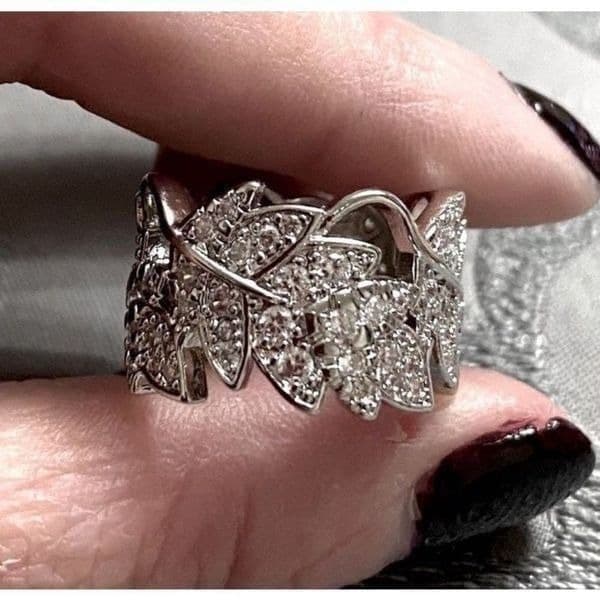 The Decadence butterfly statement ring in 925 sz 8 - Thumbnail 4