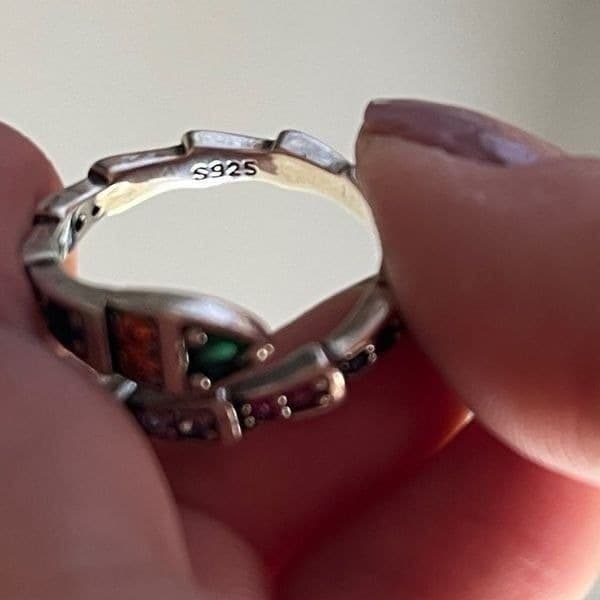 The Multi-Colored Serpent Ring in 925 silver - Thumbnail 11