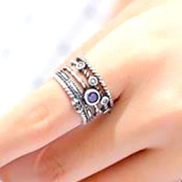 The Queen Ring in 925 silver and cubic zirconia - Thumbnail 4