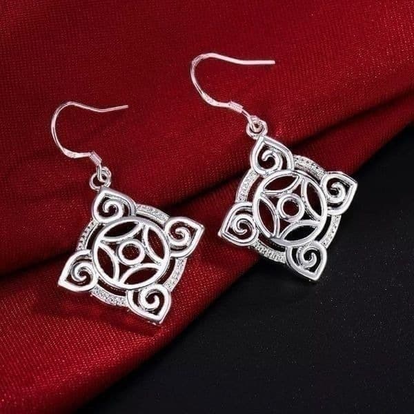 The Bohemian Drop Earring in Tibetan Silver - Image 1
