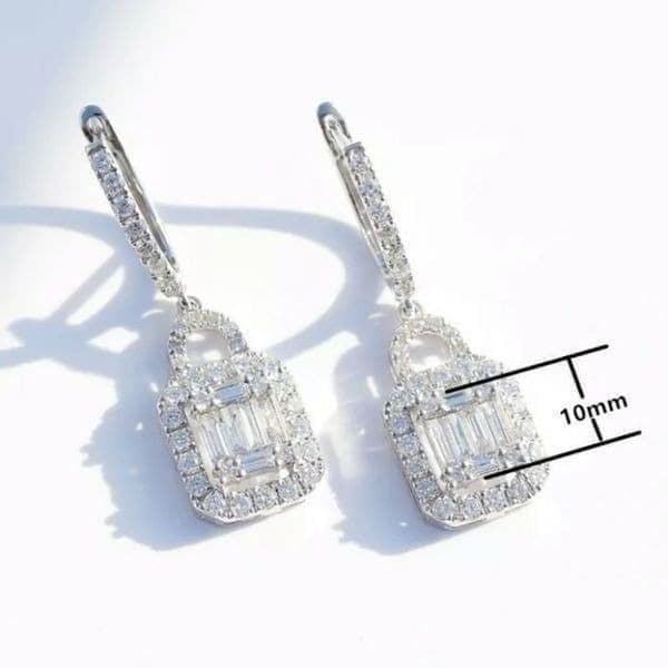 The Gatsby Earring drop in silver & zirconium drop earrings - Thumbnail 4