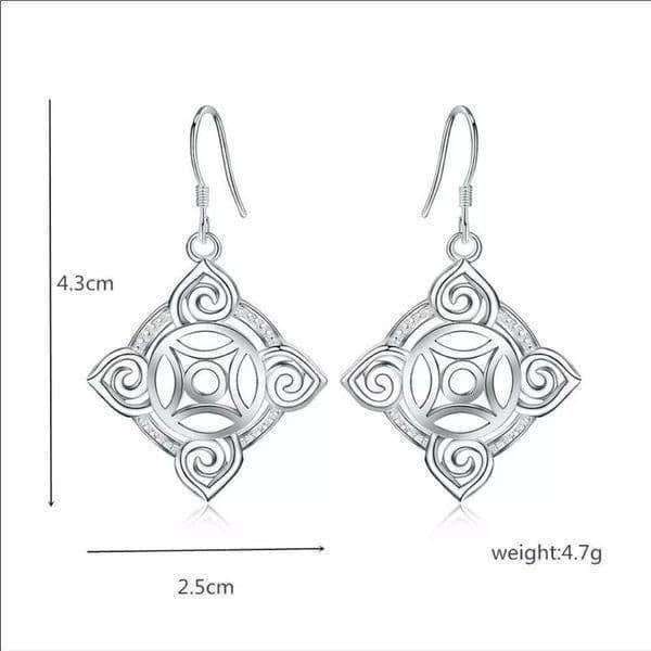 The Bohemian Drop Earring in Tibetan Silver - Thumbnail 3