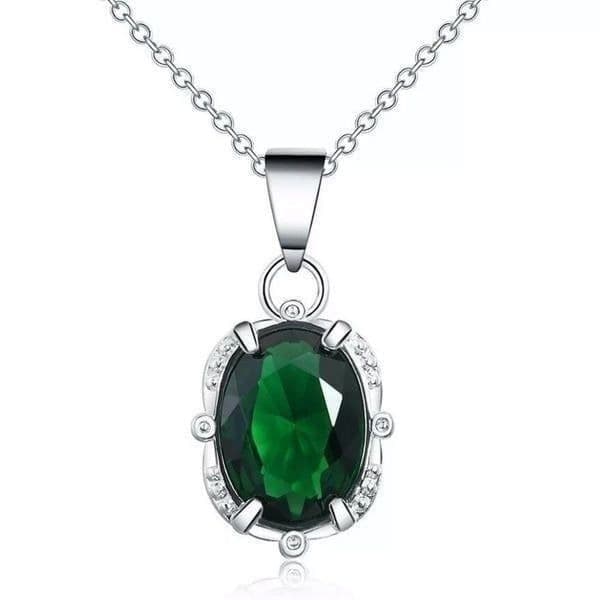 The Kelly Pendant necklace in Tibetan silver 925 and cubic zirconia - Thumbnail 6